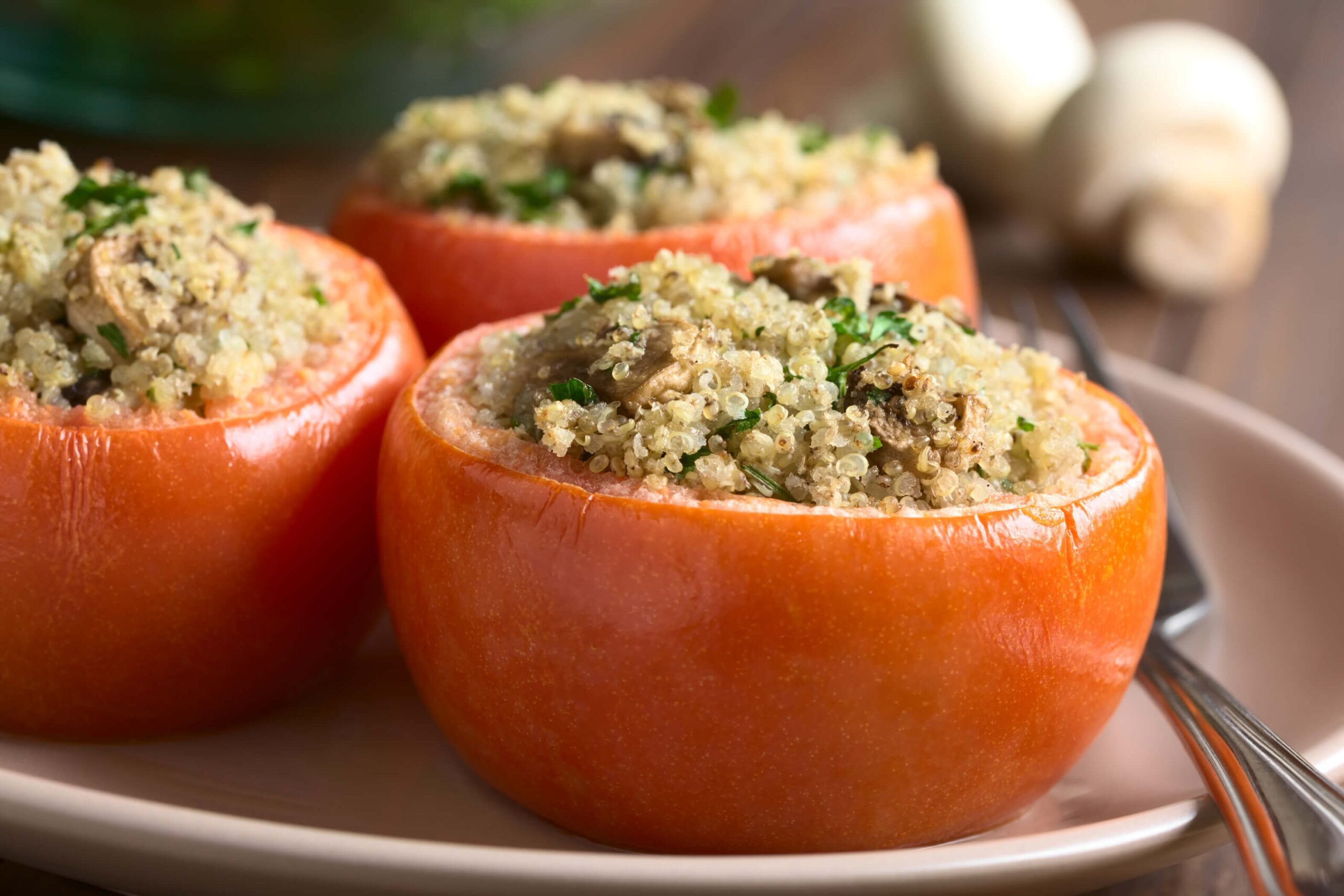 Tomates Recheados com Quinoa